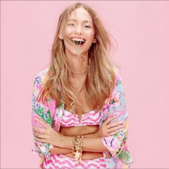 Lilly Pulitzer Nosey Posey Button-Up Blouse - Picture 4 of 7